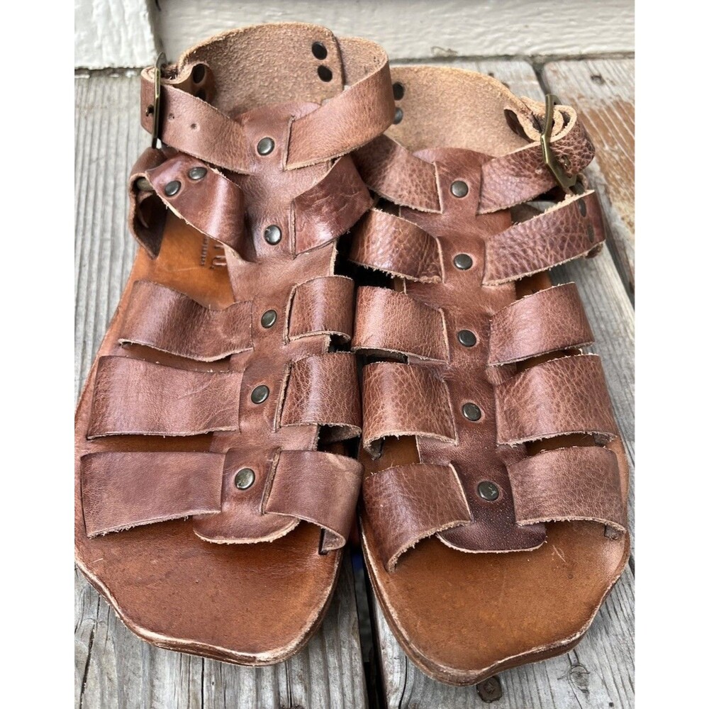 Bed Stu Free People Artemis Women's 6.5 Brown Leather Gladiator Sandals - Picture 10 of 13